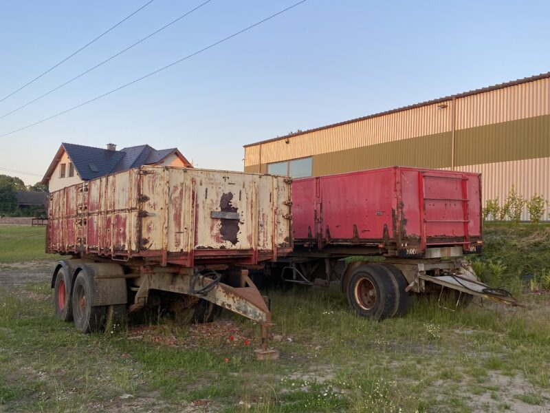 Zestaw dużych przyczep TANDEM+3-osiowa