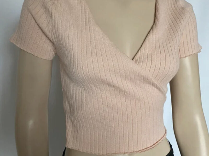 Crop Top wiązany sweterkowy Forever21 rozmiar L
