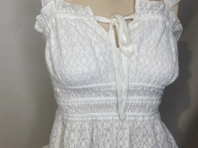 Bluzka damska biała Crop Top rozmiar S/36