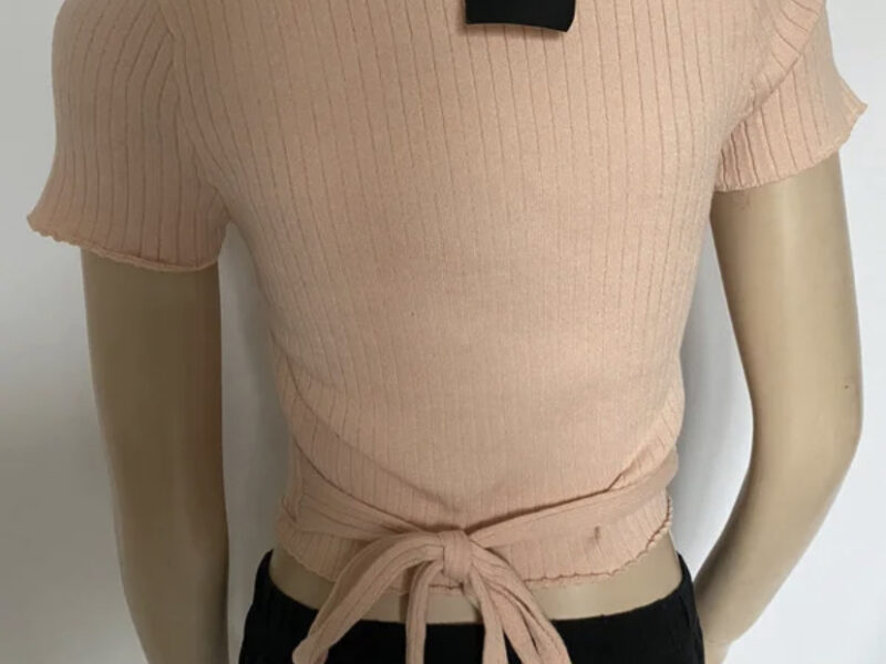 Crop Top wiązany sweterkowy Forever21 rozmiar L