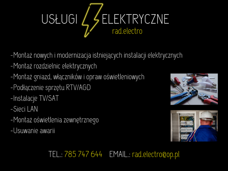 ELEKTRYK / USŁUGI ELEKTRYCZNE