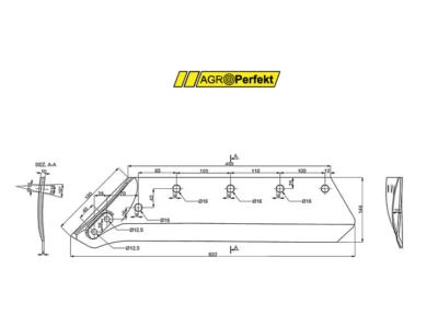 Lemiesz Pługa Kverneland 18'' Prawy