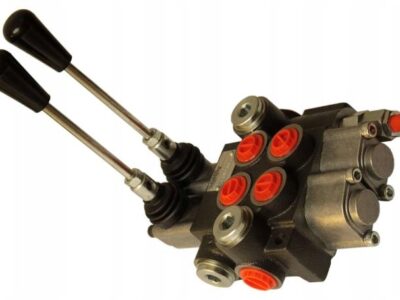 Rozdzielacz hydrauliczny dwusekcyjny z zatrzaskami (2) 40L