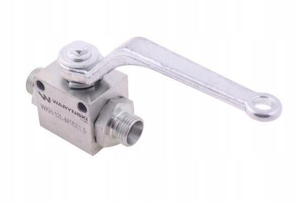 Zawór kulowy hydrauliczny 2-drogowy 2/2 M18x1.5 12L z otworami mocującymi 5