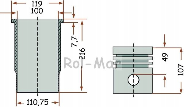 Zestaw naprawczy silnika Case/IHC RM-3218461R95