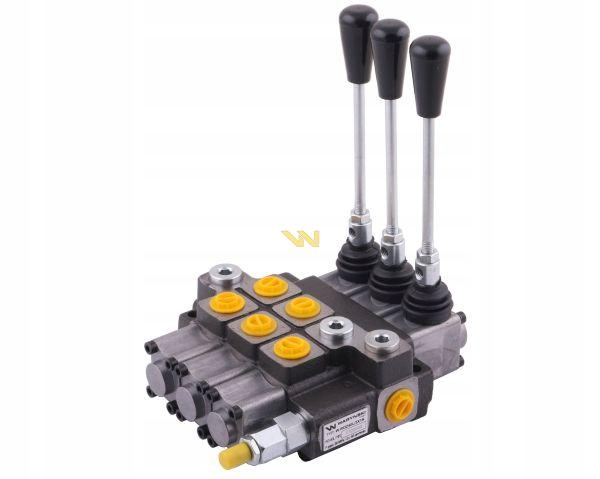 Rozdzielacz hydrauliczny 3-sekcyjny max przepływ 40L (1-sekcja nurnikowa)