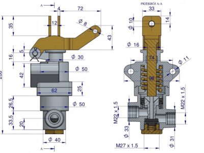 Zawór hamulcowy 956828 C-360 ORYGINAŁ URSUS