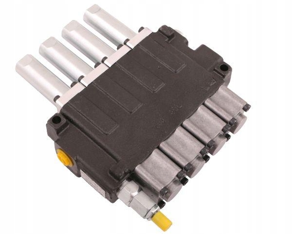 Rozdzielacz hydrauliczny 4-sekcyjny max przepływ 40L sterowany linkami Wary