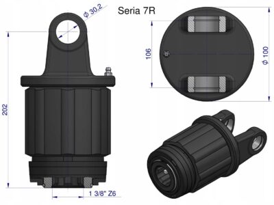 Sprzęgło zapadkowe wału Seria 7R 900 Nm - 1 3/8 Z6 WARYŃSKI