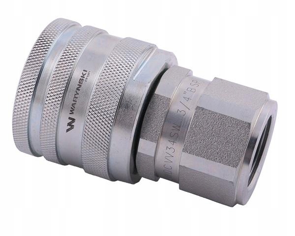 Szybkozłącze hydrauliczne skręcane wtyczka G3/4"BSP gwint wewnętrzny 250bar