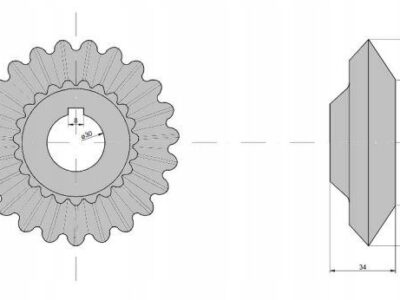 Koło zębate zębatka przekładni wysypu Z-23 Claas
