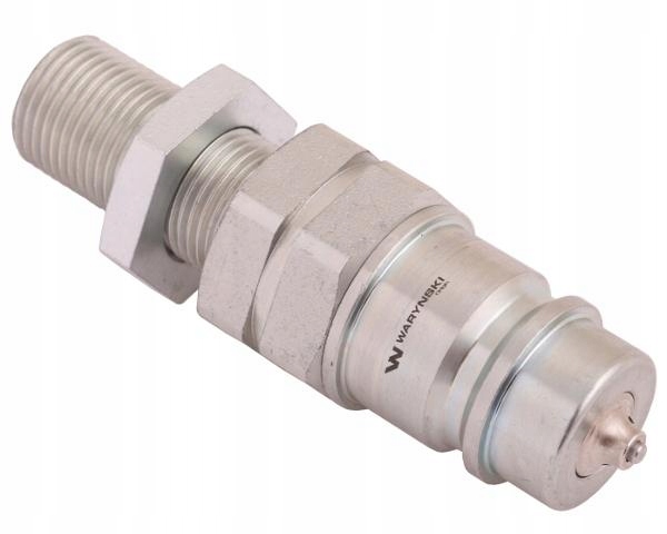 Szybkozłącze hydrauliczne wtyczka long z eliminatorem ciśnienia M18x1.5 gwi