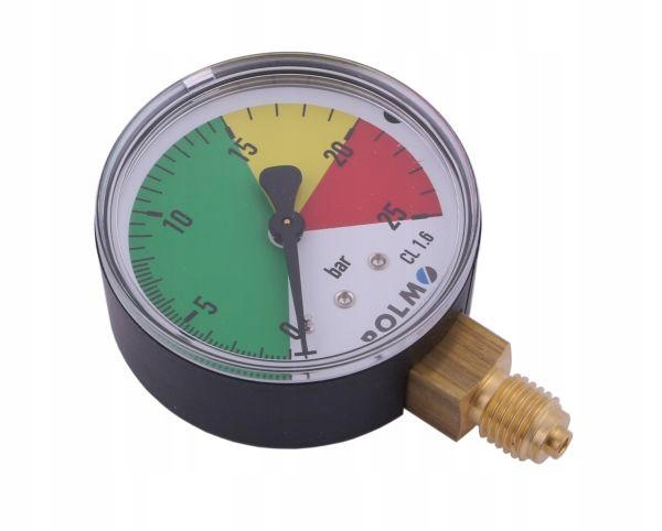 Manometr suchy M63 0-25 bar gwint M12x1.5 dolne przyłącze. Opryskiwacz POLM