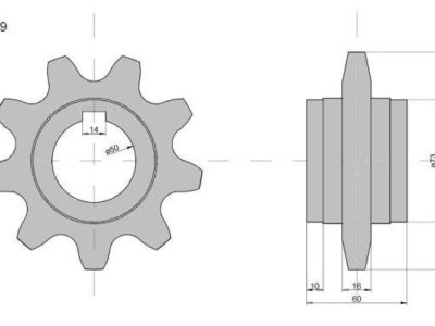 Koło zębate podajnika Z-9 klin Claas