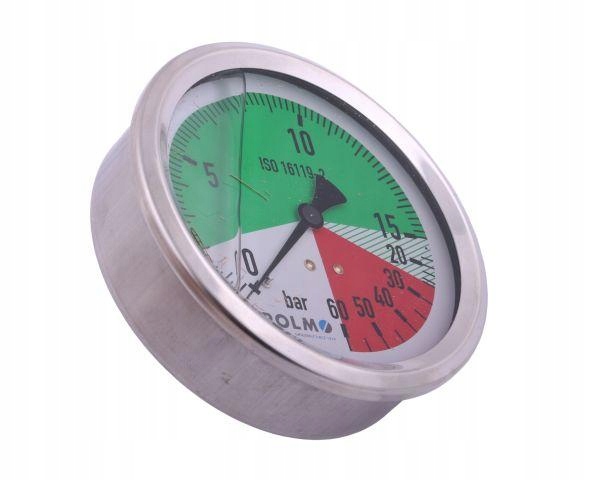 Manometr glicerynowy M100 0-15/60 bar gwint G1/4" tylne przyłącze. obudowa