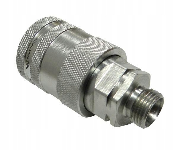 Szybkozłącze hydrauliczne gniazdo M18x1.5 gwint zewnętrzny EURO PUSH-PULL (