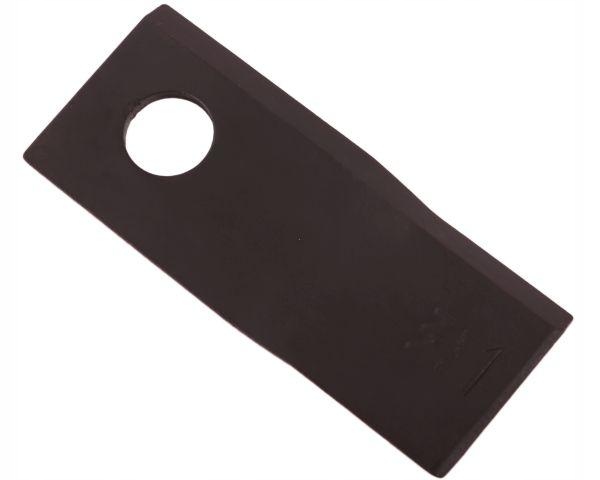 Nóż. nożyk kosiarka lewy 114x48x4mm otwór 19 zastosowanie 13800014 JF-Stoll