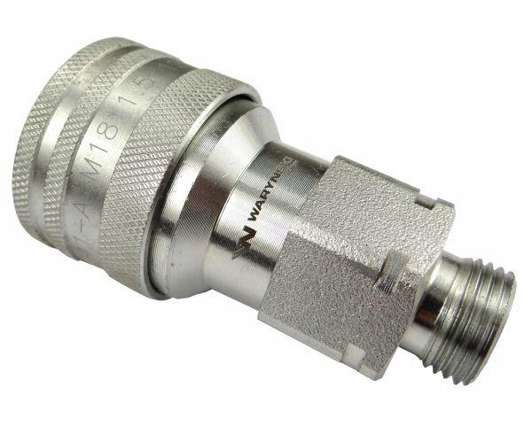 Szybkozłącze hydrauliczne gniazdo M18x1.5 gwint zewnętrzny EURO (9100818G)