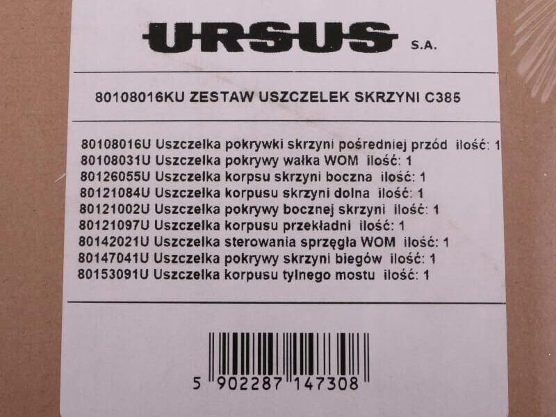 Komplet ( zestaw ) uszczelek skrzyni C-385 ORYGINAŁ URSUS