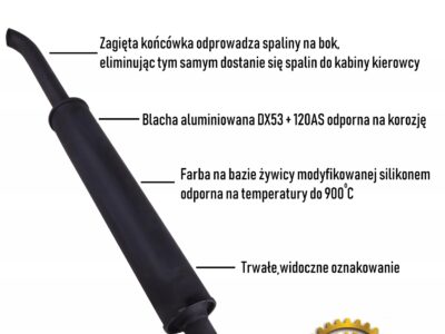 Tłumik prosty długi 1550mm 8kg C-385 ORYGINAŁ URSUS