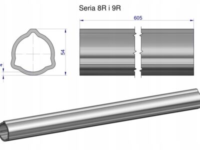 Rura wewnętrzna Seria 8R i 9R do wału 760 przegubowo-teleskopowego 54x5mm 6