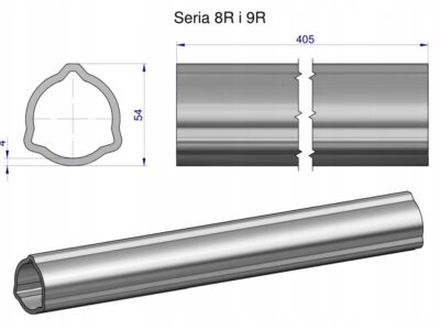 Rura wewnętrzna Seria 8R i 9R do wału 560 przegubowo-teleskopowego 54x5mm 4