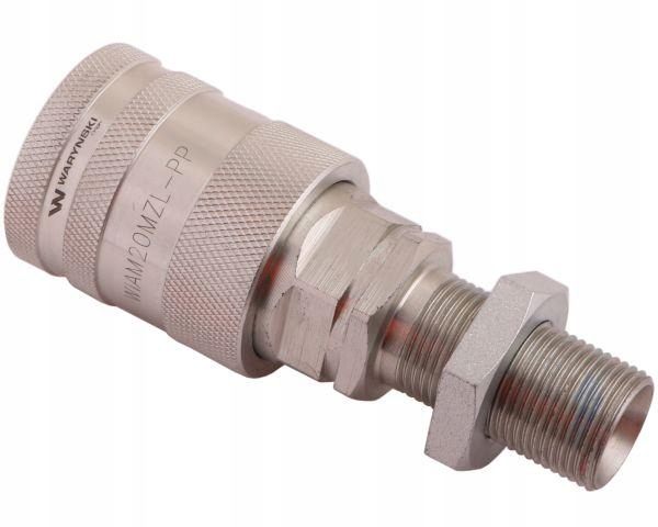 Szybkozłącze hydrauliczne gniazdo long M20x1.5 gwint zewnętrzny EURO PUSH-P