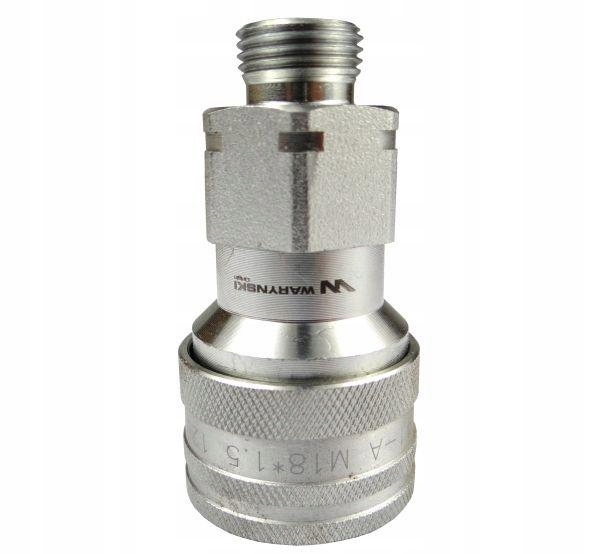 Szybkozłącze hydrauliczne gniazdo M18x1.5 gwint zewnętrzny EURO (9100818G)