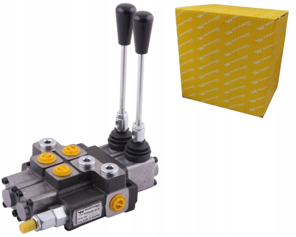 Rozdzielacz hydrauliczny 2-sekcyjny max przepływ 40L (1-sekcja nurnikowa)