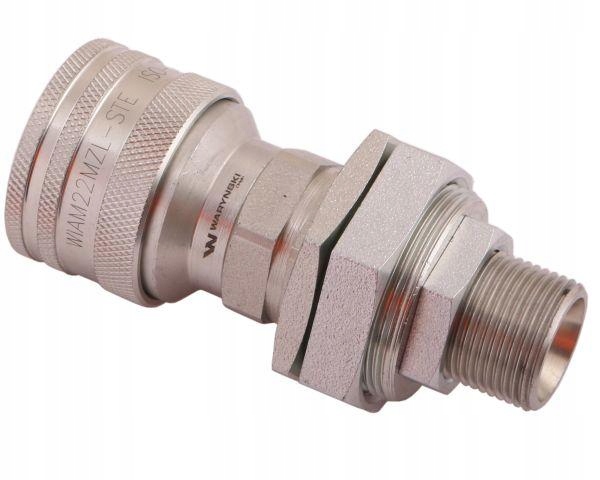 Szybkozłącze hydrauliczne gniazdo long z eliminatorem ciśnienia M22x1.5 gwi