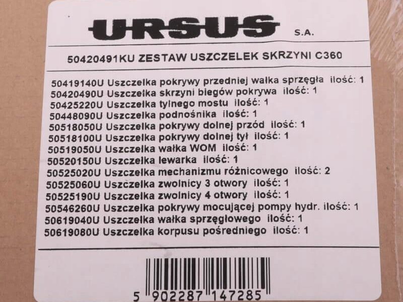 Komplet ( zestaw ) uszczelek skrzyni / mostu C-360 ORYGINAŁ URSUS