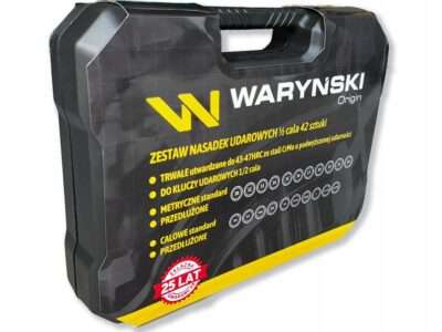 Zestaw nasadek udarowych 1/2 metrycznych i calowych standard i przedłużonyc