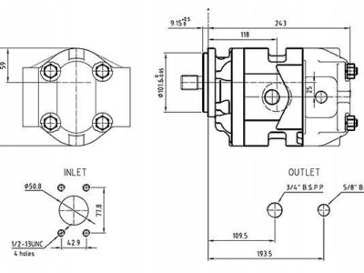 Pompa hydrauliczna N-091C P2CPJ190706C189 JCB 4CX-P8, JCB 4CX, JCB 444, JCB