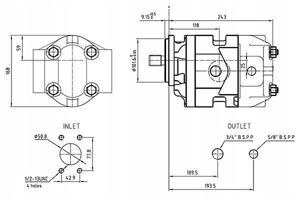 Pompa hydrauliczna N-091C P2CPJ190706C189 JCB 4CX-P8, JCB 4CX, JCB 444, JCB