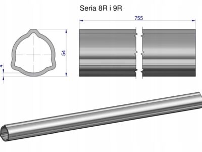 Rura wewnętrzna Seria 8R i 9R do wału 910 przegubowo-teleskopowego 54x5mm 7