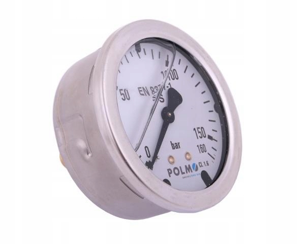 Manometr glicerynowy M63 0-160 bar tylne przyłącze G1/4" POLMO