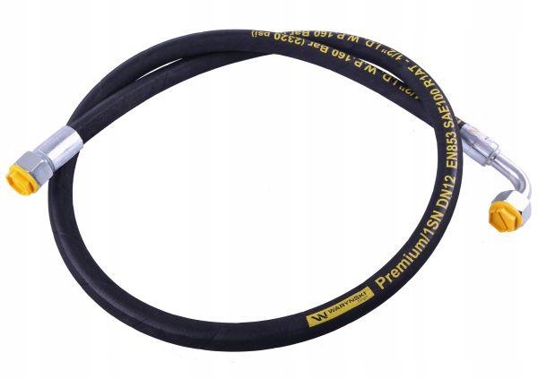 Przewód hydrauliczny gwint M22x1.5 prosta/90 stopni (kolanko) L-1500mm DN12