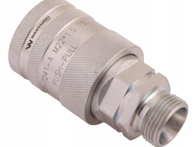 Szybkozłącze hydrauliczne gniazdo z eliminatorem ciśnienia M22x1.5 gwint ze