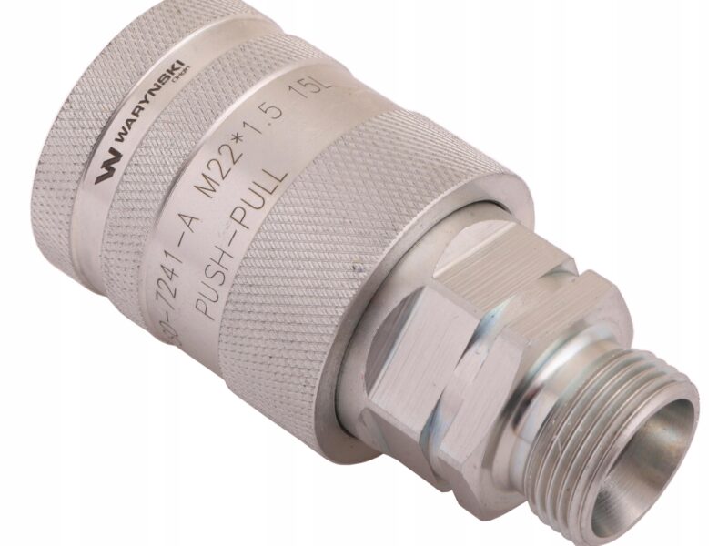 Szybkozłącze hydrauliczne gniazdo z eliminatorem ciśnienia M22x1.5 gwint ze