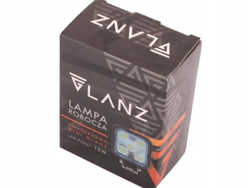 Lampa robocza kwadratowa mini 15W 5 LED GLANZ
