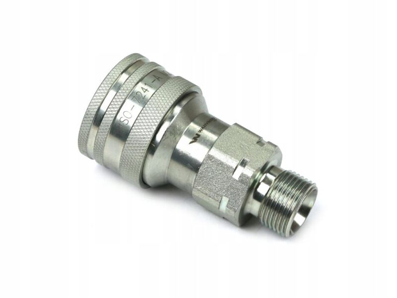 Szybkozłącze hydrauliczne gniazdo z eliminatorem ciśnienia M22x1.5 gwint ze