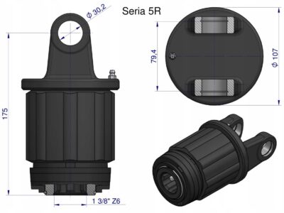 Sprzęgło zapadkowe wału Seria 5R 500 Nm - 1 3/8 Z6 WARYŃSKI