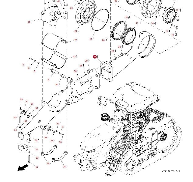 Łącznik Tylny Wahacz Ramię Podbieracza 192-4214 Fendt 943 Vario MT