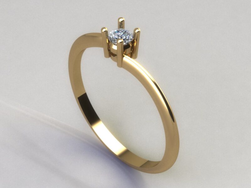 Pierścionek z diamentem 0.11 CT pr.585