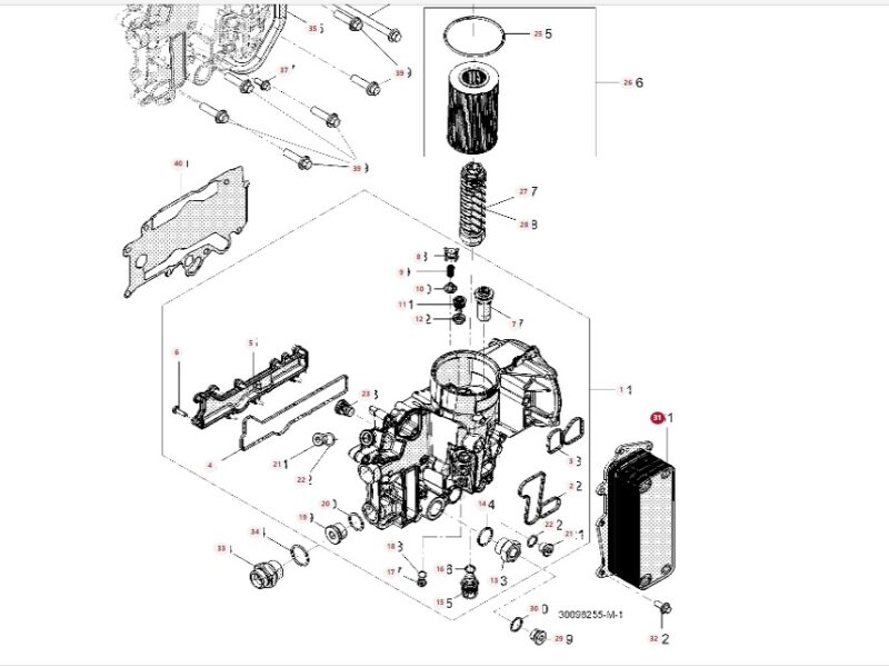 Chłodnica oleju F842201510230 Fendt 516 Vario Deutz TCD 4.1 L4