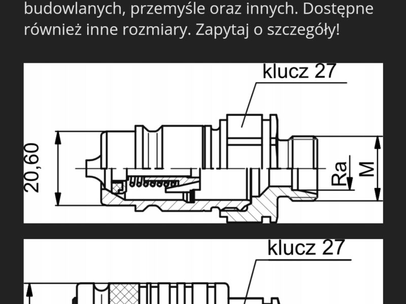 Komplet szybkozłączy hydraulicznych EURO M18x1,5