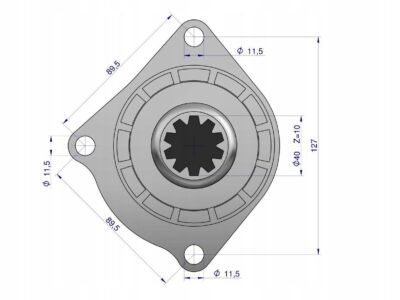 Rozrusznik z reduktorem MF4 Import