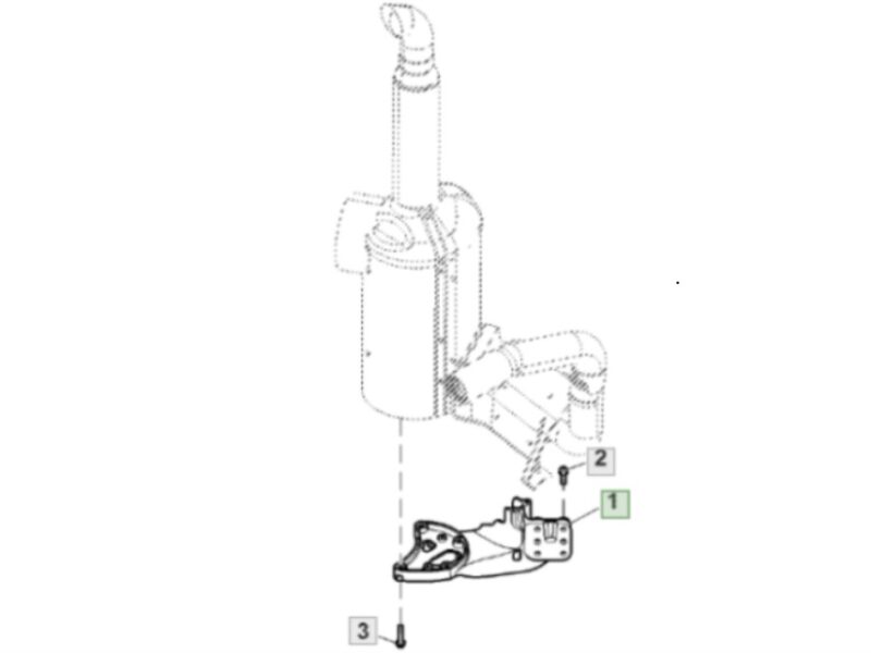 Wspornik układu wydechowego DPF R551450 John Deere 8345 R