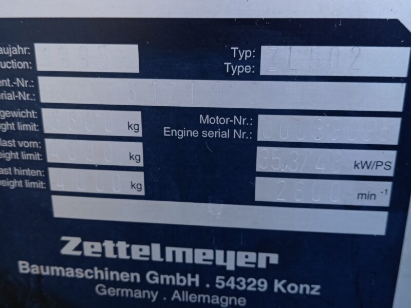 Zettelmeyer ZL 502 ładowarka przegubowa