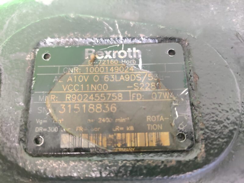Pompa hydrauliczna ALA10VO63LA9DS/53L Rexroth R902455758 Claas Scorpion